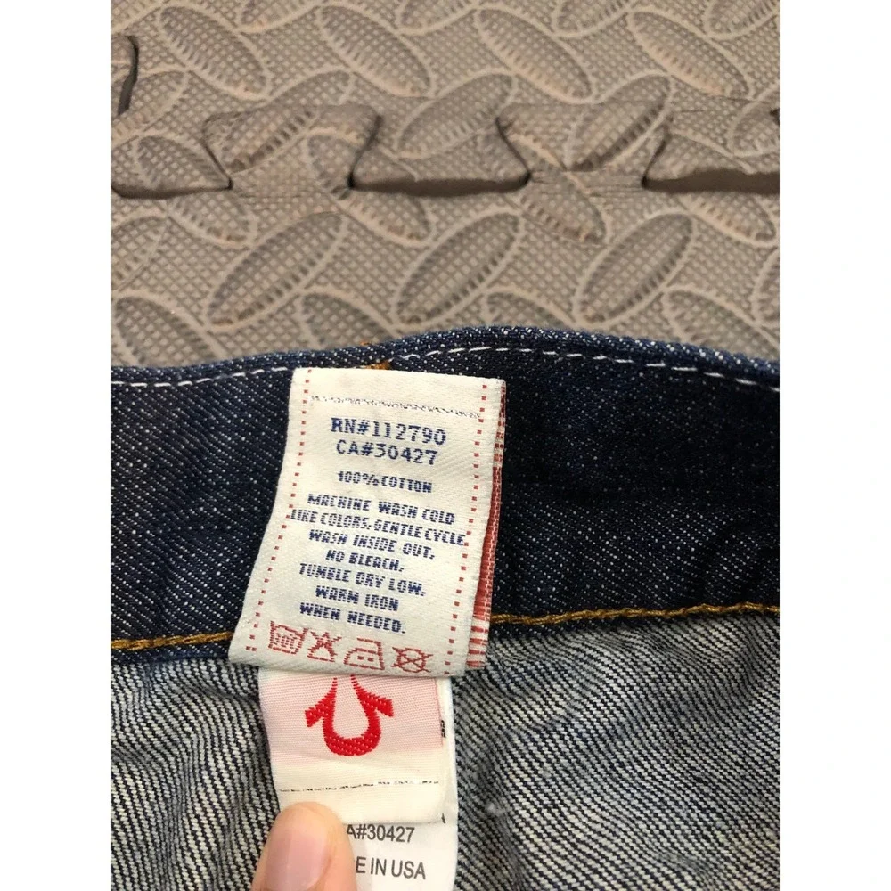 True Religion Joey‎ Super T Jeans Mens 38 Blue Contrast Stitch 24-870BRBTE